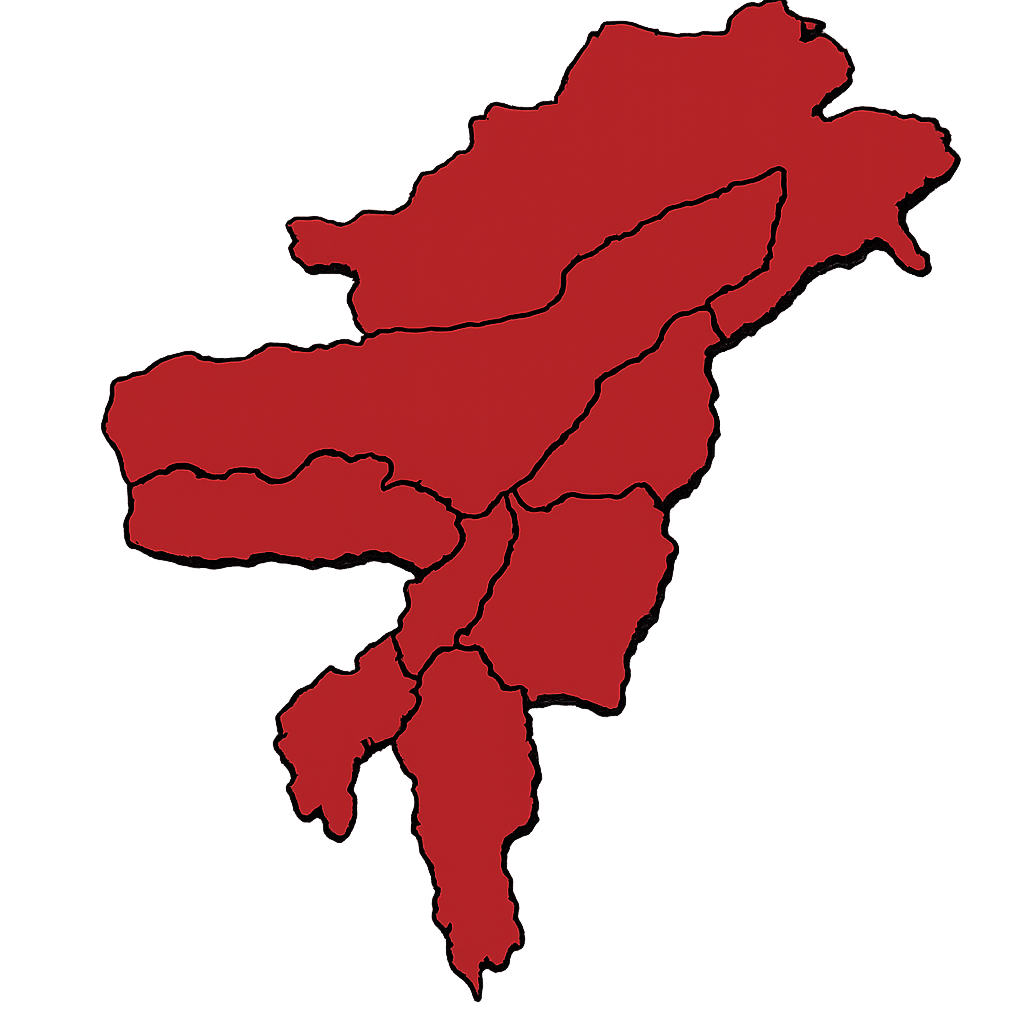 North East India Map