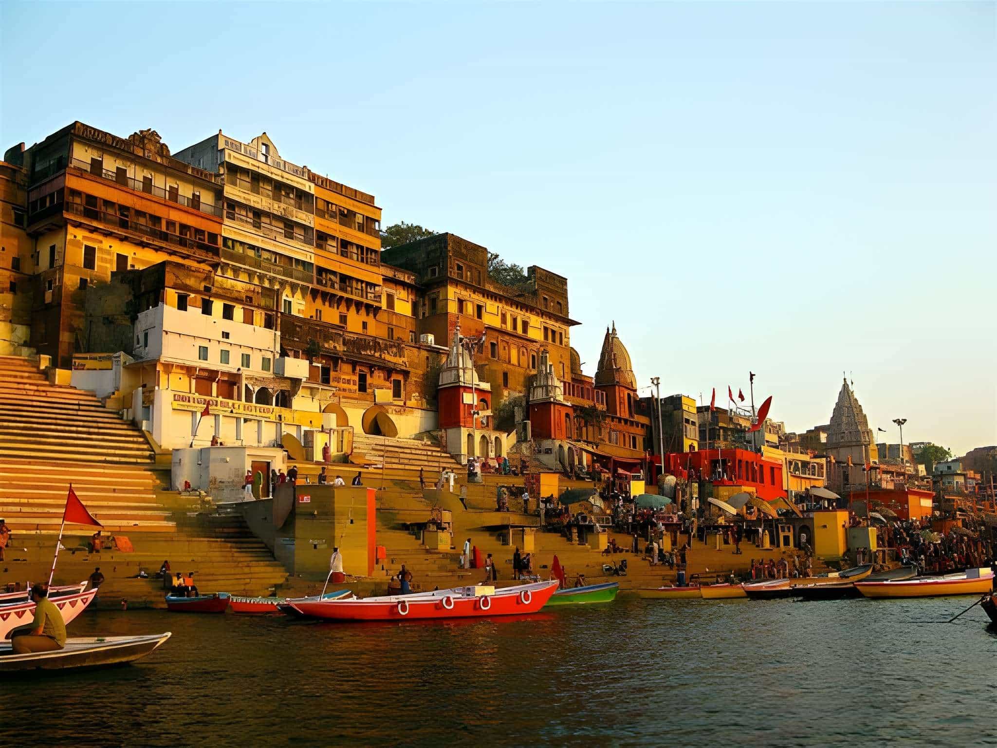 Varanasi Ganges for first trip to India
